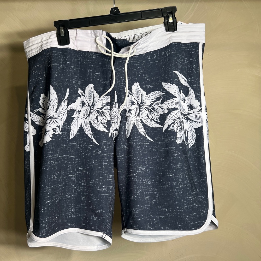 Old Navy California Mens Floral Drawstring Built-In Flex Board/Swim Shorts|Sz:34